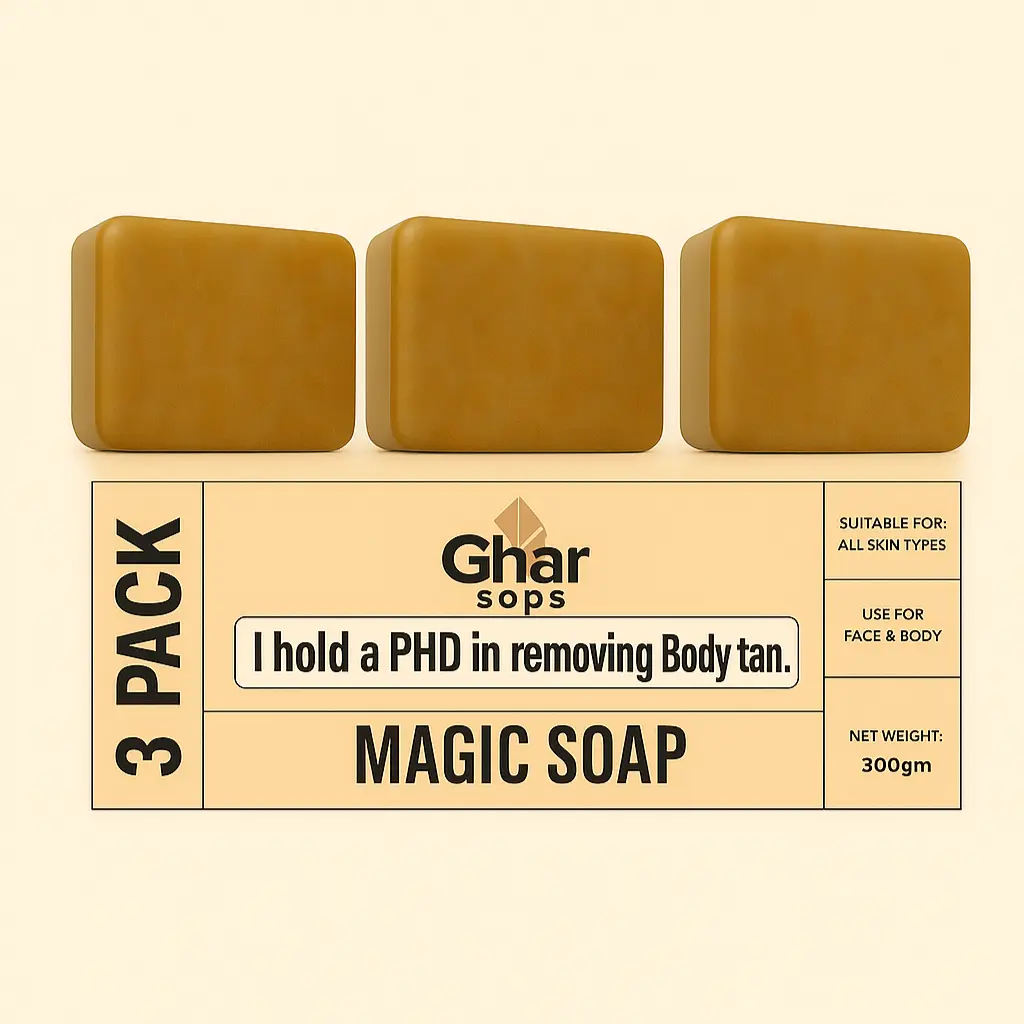 Ghar Sops Magic Soap – Natural Ayurvedic De-Tan Solution