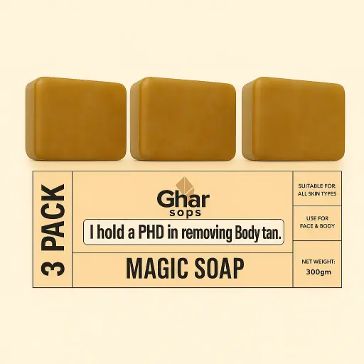 Ghar Sops Magic Soap – Natural Ayurvedic De-Tan Solution